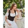 image:imageScarlet Darkness Womens Underbust Corset Top Renaissance Medieval Laceup Boned Fairycore Pirate CorsetsSolid Brown
