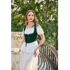 image:imageScarlet Darkness Womens Underbust Corset Top Renaissance Medieval Laceup Boned Fairycore Pirate CorsetsSolid Dark Green