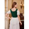 image:imageScarlet Darkness Womens Underbust Corset Top Renaissance Medieval Laceup Boned Fairycore Pirate CorsetsSolid Dark Green