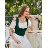 image:imageScarlet Darkness Womens Underbust Corset Top Renaissance Medieval Laceup Boned Fairycore Pirate CorsetsSolid Dark Green