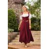 image:imageScarlet Darkness Womens Underbust Corset Top Renaissance Medieval Laceup Boned Fairycore Pirate CorsetsSolid Dark Red