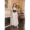 image:imageScarlet Darkness Womens Underbust Corset Top Renaissance Medieval Laceup Boned Fairycore Pirate CorsetsSolid Deep Brown
