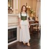 image:imageScarlet Darkness Womens Underbust Corset Top Renaissance Medieval Laceup Boned Fairycore Pirate CorsetsSolid Olive Green