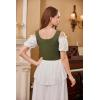 image:imageScarlet Darkness Womens Underbust Corset Top Renaissance Medieval Laceup Boned Fairycore Pirate CorsetsSolid Olive Green