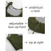 image:imageScarlet Darkness Womens Underbust Corset Top Renaissance Medieval Laceup Boned Fairycore Pirate CorsetsSolid Olive Green
