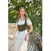 image:imageScarlet Darkness Womens Underbust Corset Top Renaissance Medieval Laceup Boned Fairycore Pirate CorsetsSolid Olive Green