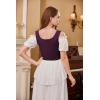 image:imageScarlet Darkness Womens Underbust Corset Top Renaissance Medieval Laceup Boned Fairycore Pirate CorsetsSolid Purple