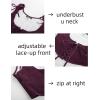 image:imageScarlet Darkness Womens Underbust Corset Top Renaissance Medieval Laceup Boned Fairycore Pirate CorsetsSolid Purple