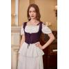 image:imageScarlet Darkness Womens Underbust Corset Top Renaissance Medieval Laceup Boned Fairycore Pirate CorsetsSolid Purple