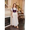 image:imageScarlet Darkness Womens Underbust Corset Top Renaissance Medieval Laceup Boned Fairycore Pirate CorsetsSolid Purple