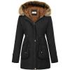 image:imageGRACE KARIN Womens Winter Coats Fleece Parkas Anoraks Hooded Military Jacket CoatsBlack