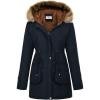 image:imageGRACE KARIN Womens Winter Coats Fleece Parkas Anoraks Hooded Military Jacket CoatsDark Blue
