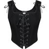 image:imageSCARLET DARKNESS Womens Renaissance Corset Tops Vintage Lace Up Overbust Bustier BodiceDeep Black