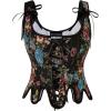 image:imageScarlet Darkness Corset Tops for Women Renaissance Corset Floral Lace Up Bodyshaper BustierBlack Floral