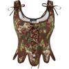 image:imageScarlet Darkness Corset Tops for Women Renaissance Corset Floral Lace Up Bodyshaper BustierBrown Floral