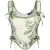 image:imageScarlet Darkness Corset Tops for Women Renaissance Lace Up Floral Bustier Tops Size 616Elegant Green