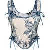 image:imageScarlet Darkness Corset Tops for Women Renaissance Lace Up Floral Bustier Tops Size 616Ultramarine