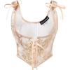 image:imageScarlet Darkness Corset Tops for Women Renaissance Underbust Corset Boned Lace Up CorsetsApricot Gold