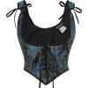 image:imageScarlet Darkness Corset Tops for Women Renaissance Underbust Corset Boned Lace Up CorsetsBlack Blue