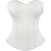 image:imageScarlet Darkness Womens Strapless Corset Top Bustier Fishboned Waist Cincher Sweetheart Neckline for Daily amp PartiesWhite