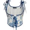 Beige Blue Floral