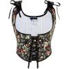 Black Green-red Floral