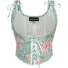 image:imageScarlet Darkness Womens Underbust Corset Top Renaissance Medieval Laceup Boned Fairycore Pirate CorsetsBlue Pink Floral