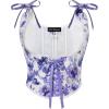 White Purple Floral