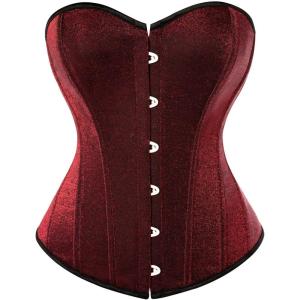 image:imageBustier Corset Tops for Women Steampunk Strapless Renaissance Corsets Wine Size 14