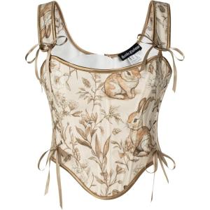 image:imageScarlet Darkness Corset Tops for Women Renaissance Lace Up Floral Bustier Tops Size 616Terra Hare