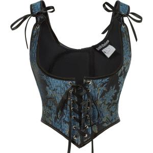 image:imageScarlet Darkness Corset Tops for Women Renaissance Underbust Corset Boned Lace Up CorsetsBlack Blue