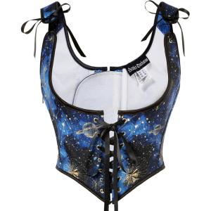 image:imageScarlet Darkness Corset Tops for Women Renaissance Underbust Corset Boned Lace Up CorsetsBlue Night