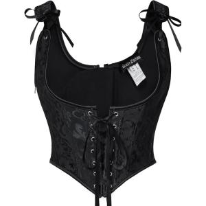 image:imageScarlet Darkness Corset Tops for Women Renaissance Underbust Corset Boned Lace Up CorsetsMidnight Tracery