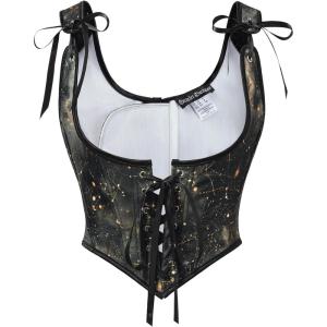 image:imageScarlet Darkness Corset Tops for Women Renaissance Underbust Corset Boned Lace Up CorsetsStarry Night