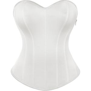 image:imageScarlet Darkness Womens Strapless Corset Top Bustier Fishboned Waist Cincher Sweetheart Neckline for Daily amp PartiesWhite