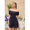 image:imageScarlet Darkness Floral Corset Dress Summer Dresses for Women Girls 2026 Short Milkmaid Sundress with PocketBlack