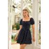 image:imageScarlet Darkness Floral Corset Dress Summer Dresses for Women Girls 2026 Short Milkmaid Sundress with PocketBlack
