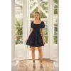 image:imageScarlet Darkness Floral Corset Dress Summer Dresses for Women Girls 2026 Short Milkmaid Sundress with PocketBlack