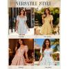 image:imageScarlet Darkness Floral Corset Dress Summer Dresses for Women Girls 2026 Short Milkmaid Sundress with PocketBlue and Pink Rose