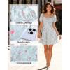 image:imageScarlet Darkness Floral Corset Dress Summer Dresses for Women Girls 2026 Short Milkmaid Sundress with PocketBlue and Pink Rose
