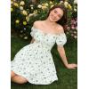 image:imageScarlet Darkness Floral Corset Dress Summer Dresses for Women Girls 2026 Short Milkmaid Sundress with PocketGreen Floral