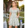 image:imageScarlet Darkness Floral Corset Dress Summer Dresses for Women Girls 2026 Short Milkmaid Sundress with PocketGreen Floral