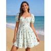 image:imageScarlet Darkness Floral Corset Dress Summer Dresses for Women Girls 2026 Short Milkmaid Sundress with PocketGreen Floral