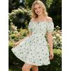 image:imageScarlet Darkness Floral Corset Dress Summer Dresses for Women Girls 2026 Short Milkmaid Sundress with PocketGreen Floral
