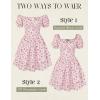 image:imageScarlet Darkness Floral Corset Dress Summer Dresses for Women Girls 2026 Short Milkmaid Sundress with PocketPink Rose