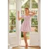 image:imageScarlet Darkness Floral Corset Dress Summer Dresses for Women Girls 2026 Short Milkmaid Sundress with PocketPink Rose