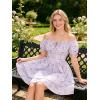 image:imageScarlet Darkness Floral Corset Dress Summer Dresses for Women Girls 2026 Short Milkmaid Sundress with PocketPurple