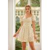 image:imageScarlet Darkness Floral Corset Dress Summer Dresses for Women Girls 2026 Short Milkmaid Sundress with PocketYellow Rose