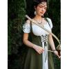 image:imageScarlet Darkness Women Renaissance Dress Underbust Medieval Pirate Peasant OverdressArmy Green