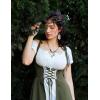 image:imageScarlet Darkness Women Renaissance Dress Underbust Medieval Pirate Peasant OverdressArmy Green